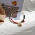 Shangjie OEM Winding open circle bracelet statement elegant gold plated red rope bracelet for gift bracelet